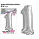 Ballon géant métallique Argent Chiffre 1