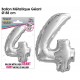 Palloncino gigante numero 4 argento metallizzato