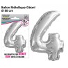 Ballon géant métallique Argent Chiffre 4