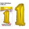 Ballon Géant Métallique Or, 88cm chiffre 1