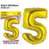 Palloncino gigante color oro metallizzato, 88 cm, numero 5