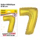 Riesiger Metallic-Goldballon, 88 cm, Nummer 7