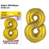 Ballon Géant Métallique Or, 88cm chiffre 8