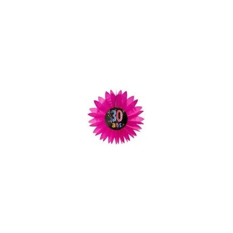 Eventail en papier 30 ans "chic", diamètre 50 cm