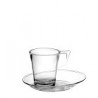 6 Tazzine da caffè espresso con piattino 9 cl, Tritan, trasparente