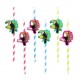 Set 6 Pailles en papier Toucan, 20cm