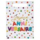 10 sacchetti di carta per dolcetti o piccoli regali di compleanno 16.5x23cm