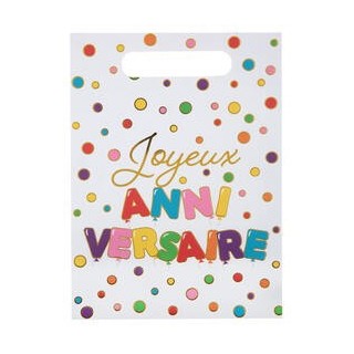 10 sacchetti di carta per dolcetti o piccoli regali di compleanno 16.5x23cm