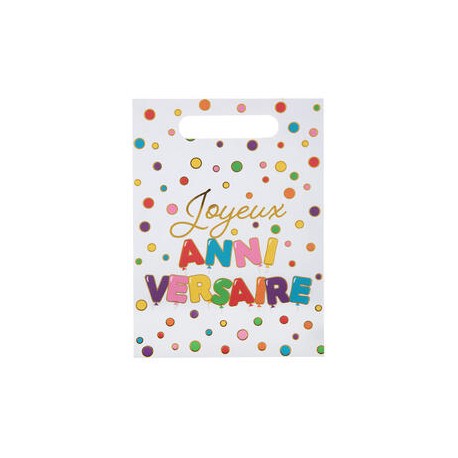 10 sacchetti di carta per dolcetti o piccoli regali di compleanno 16.5x23cm