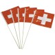 Drapeau suisse en plastique 5 pcs., 20x20 cm