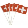 Drapeau suisse en plastique 5 pcs., 20x20 cm