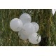 6 Ballons communion fond blanc imprimé doré 