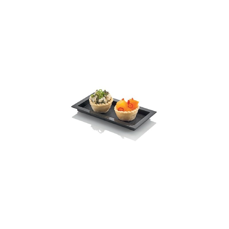 Tablett Mini Piedra, schwarz, 65 x 130 x 12 mm