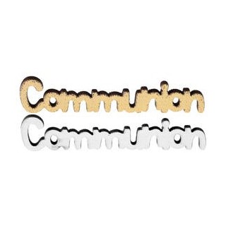 Déco à parsemer Communion or 6x2.1cm 10pièces