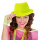 Chapeau à sequins jaune fluo