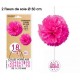 2 Suspensions Fleurs de soie tous âges, fuchsia