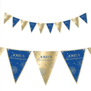 Blaue Party-Wimpelgirlande, 3m