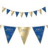 Guirlande fanions party bleu, 3m
