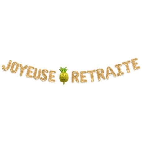 Guirlande "Joyeuse retraite", 3m