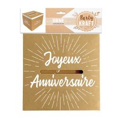 Urna in cartone Kraft "Buon compleanno"