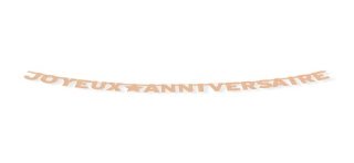 Buchstabengirlande „Happy Birthday“ aus Kraftkarton, 3m
