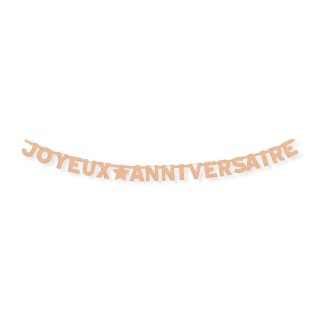 Buchstabengirlande „Happy Birthday“ aus Kraftkarton, 3m