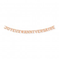 Ghirlanda di lettere "Buon compleanno" in cartone kraft, 3m