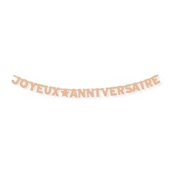 Buchstabengirlande „Happy Birthday“ aus Kraftkarton, 3m