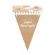 Guirlande fanion "Joyeux anniversaire" kraft, 3m
