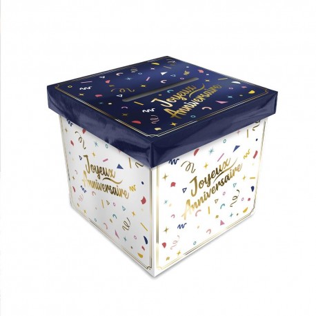 Urne en carton "Joyeux anniversaire" 