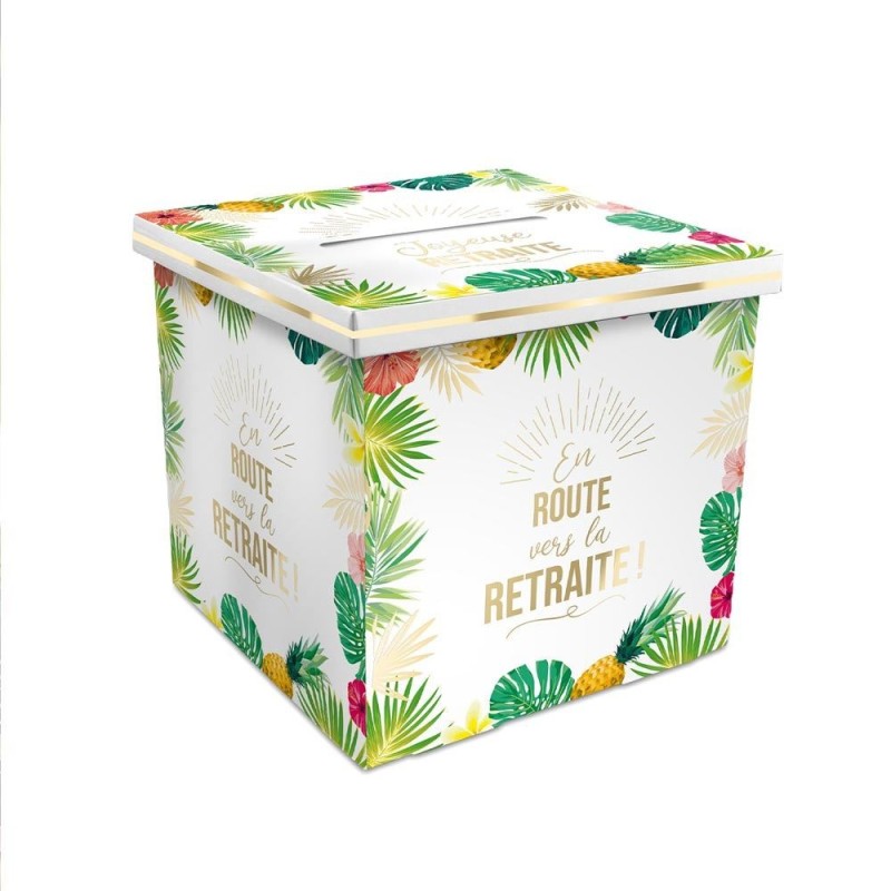 Wahlurne aus Pappe „Happy Retirement“