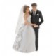 COUPLE MARIES RESINE SE TENANT LA MAIN 9CM X 5.3CM X 14.2CM