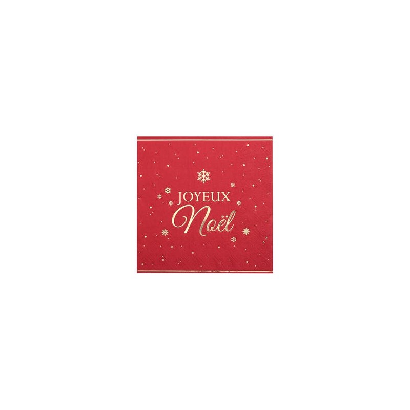10 Red Gold Flake Servietten, 33x33cm 3-lagig