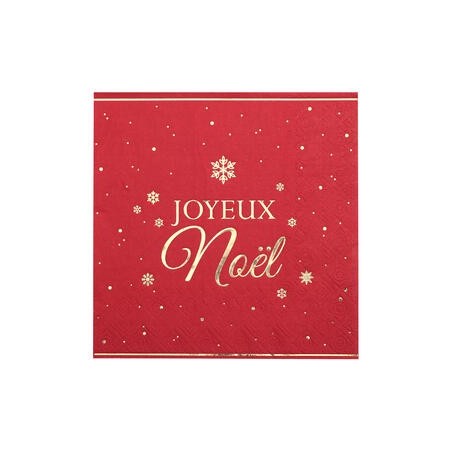 10 Red Gold Flake Servietten, 33x33cm 3-lagig