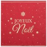 10 Serviettes Flocon d'or rouge, 33x33cm 3plis