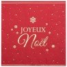 10 Serviettes Flocon d'or rouge, 33x33cm 3plis