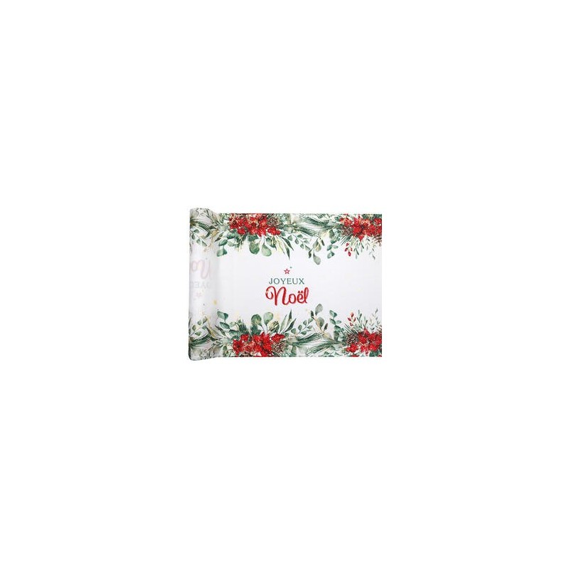 Runner da tavolo con bouquet invernale, 27 cm x 3 m