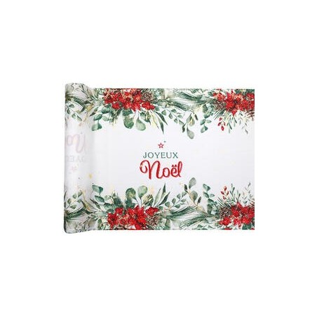 Runner da tavolo con bouquet invernale, 27 cm x 3 m