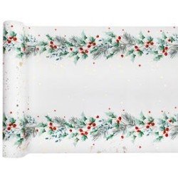 Chemin de table Houx étoilé, 28cmx3m