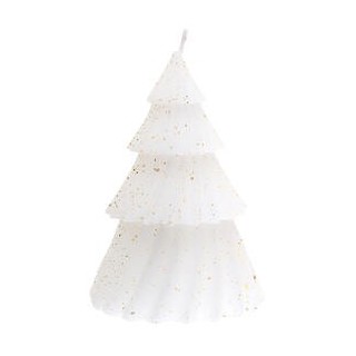 Candela elegante in abete bianco/oro