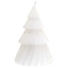 Candela elegante in abete bianco/oro