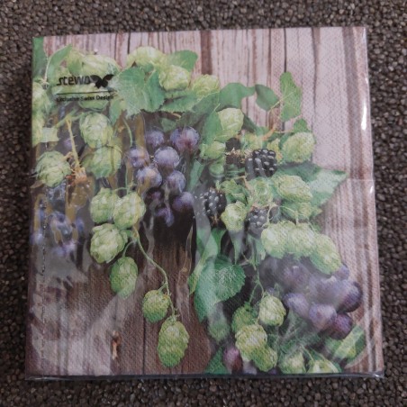 20 tovaglioli, 33x33, uva