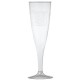 10 Flute da champagne con gambo, calibrati naturesse 1dl