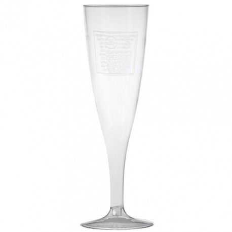 10 Flute da champagne con gambo, calibrati naturesse 1dl