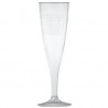 10 Flûtes à champagne avec pied, naturesse étalonné 1dl, monobloc