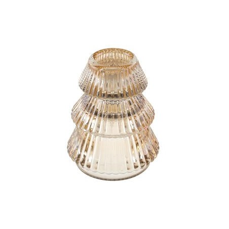 Kleiner goldener Kerzenhalter in Baumform