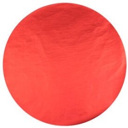 6 glänzend rote Tischsets, Durchmesser 34 cm