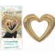 Cuore gonfiabile metallico oro per matrimonio