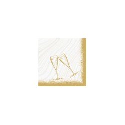 60 tovaglioli Dunisoft biologici 40 x 40 cm Sparkly cheers bianco