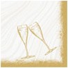 60 tovaglioli Dunisoft biologici 40 x 40 cm Sparkly cheers bianco